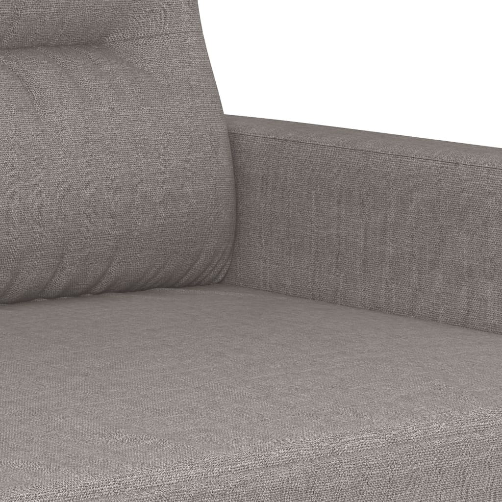 2-dijelni set sofa s jastucima smeđesivi od tkanine