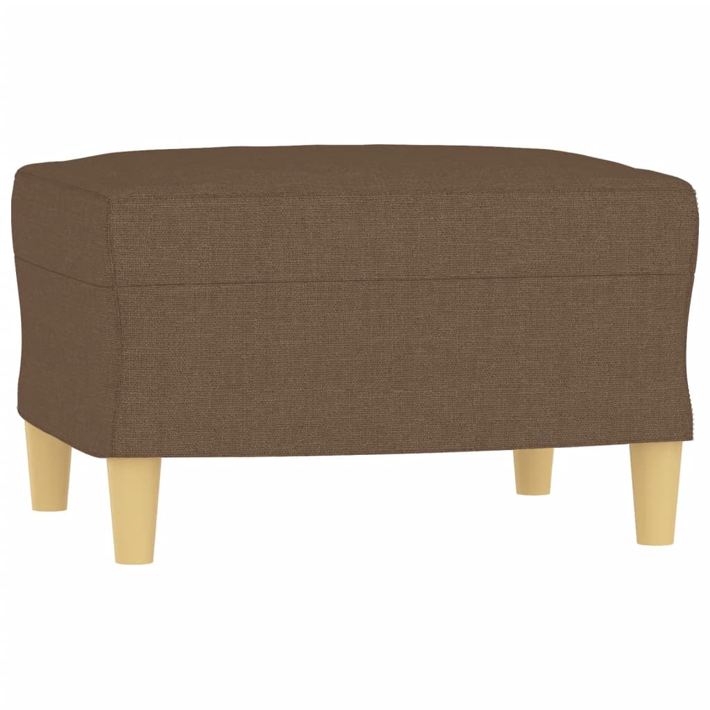 3-dijelni set sofa s jastucima smeđi od tkanine