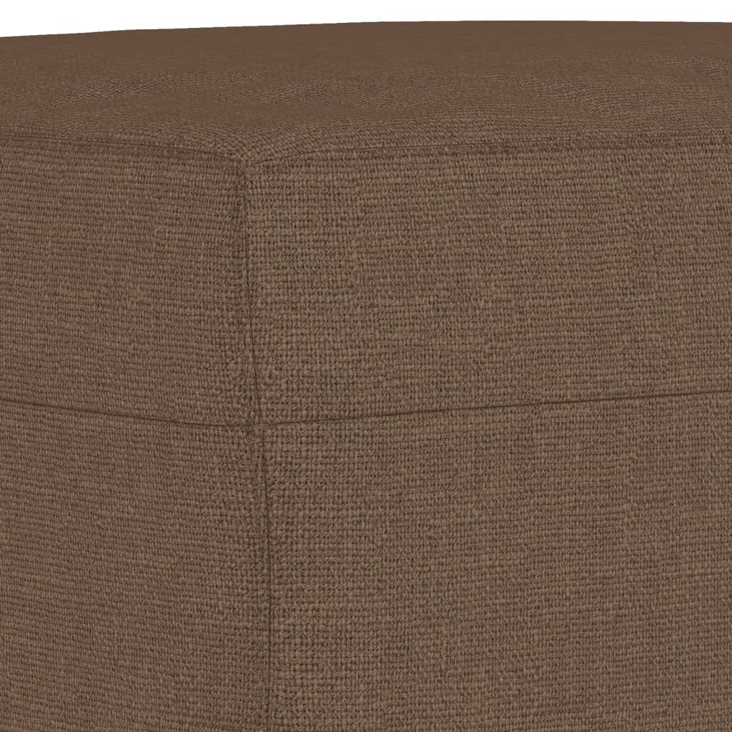 3-dijelni set sofa s jastucima smeđi od tkanine