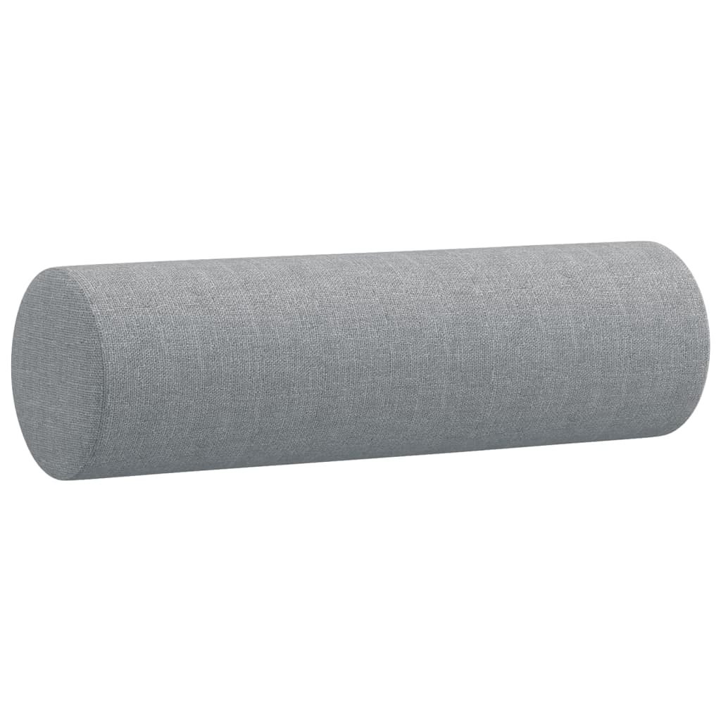 2-dijelni set sofa s jastucima svjetlosivi od tkanine
