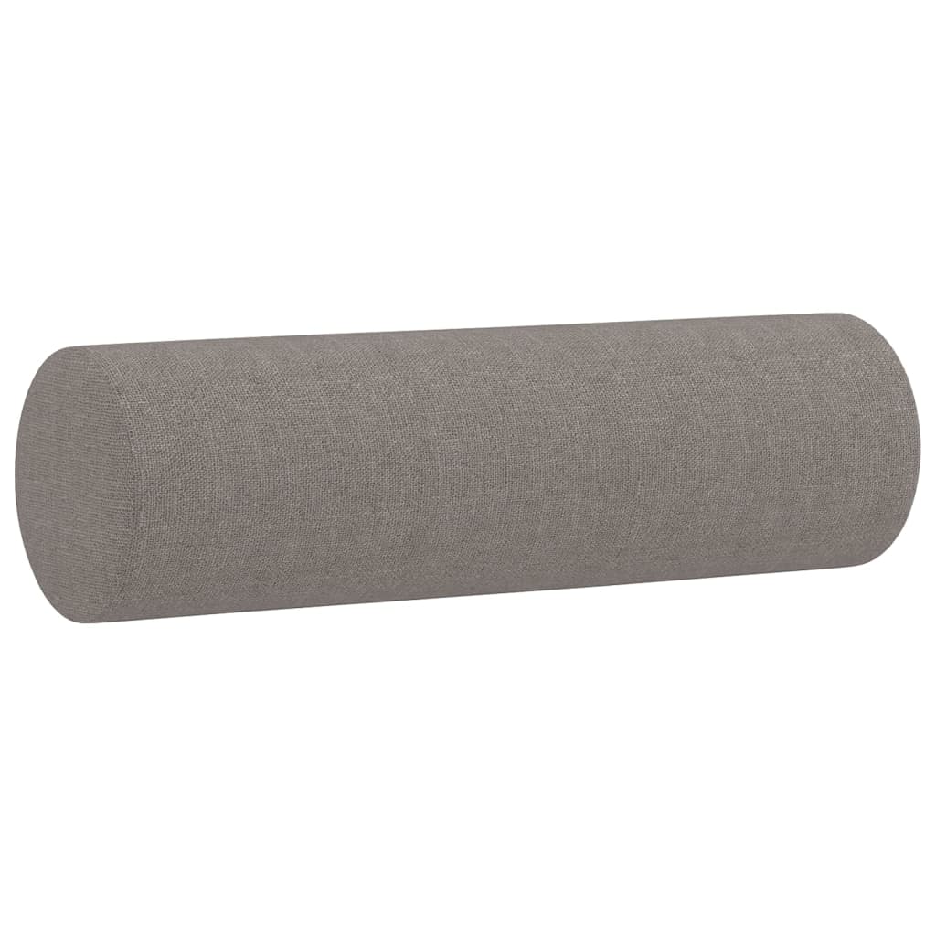 3-dijelni set sofa s jastucima smeđesivi od tkanine