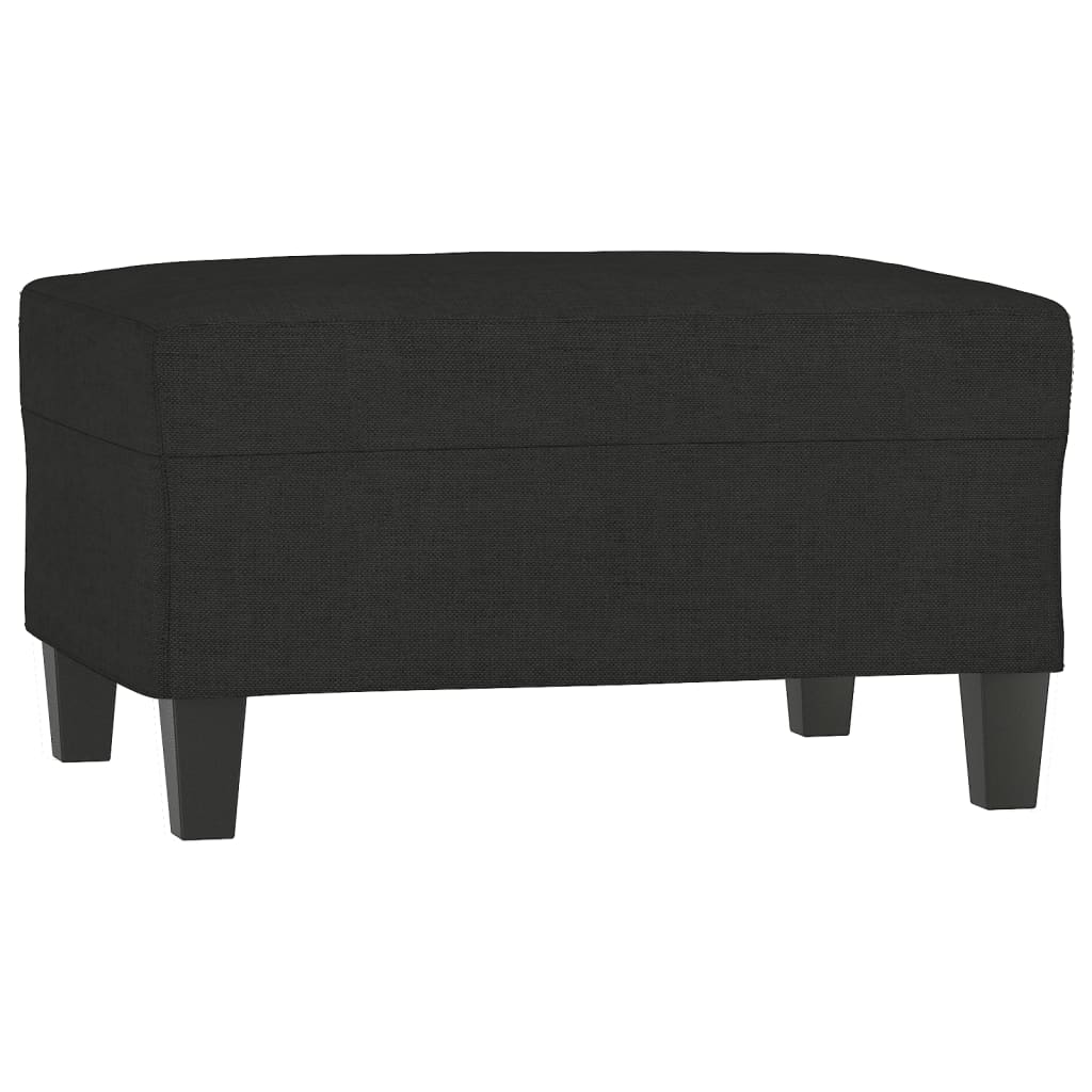 4-dijelni set sofa s jastucima crni od tkanine