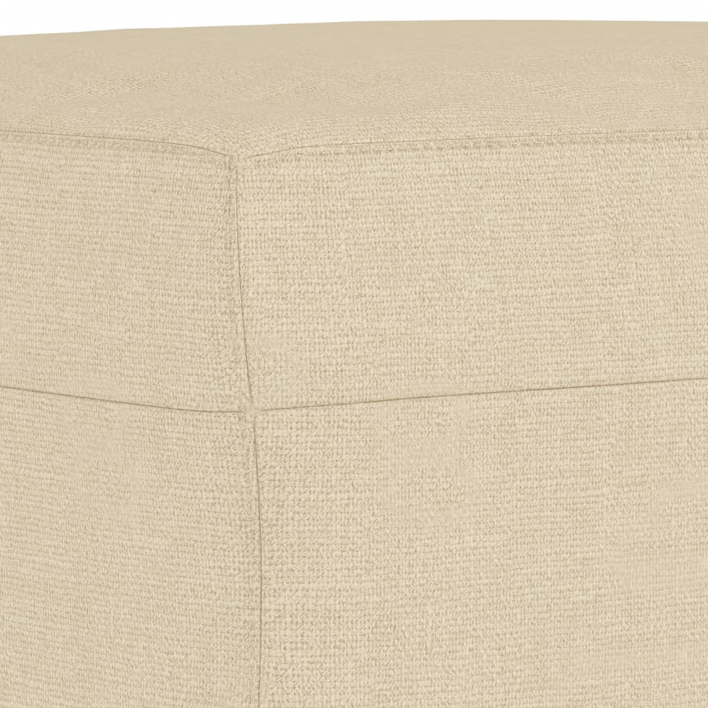 3-dijelni set sofa s jastucima krem od tkanine