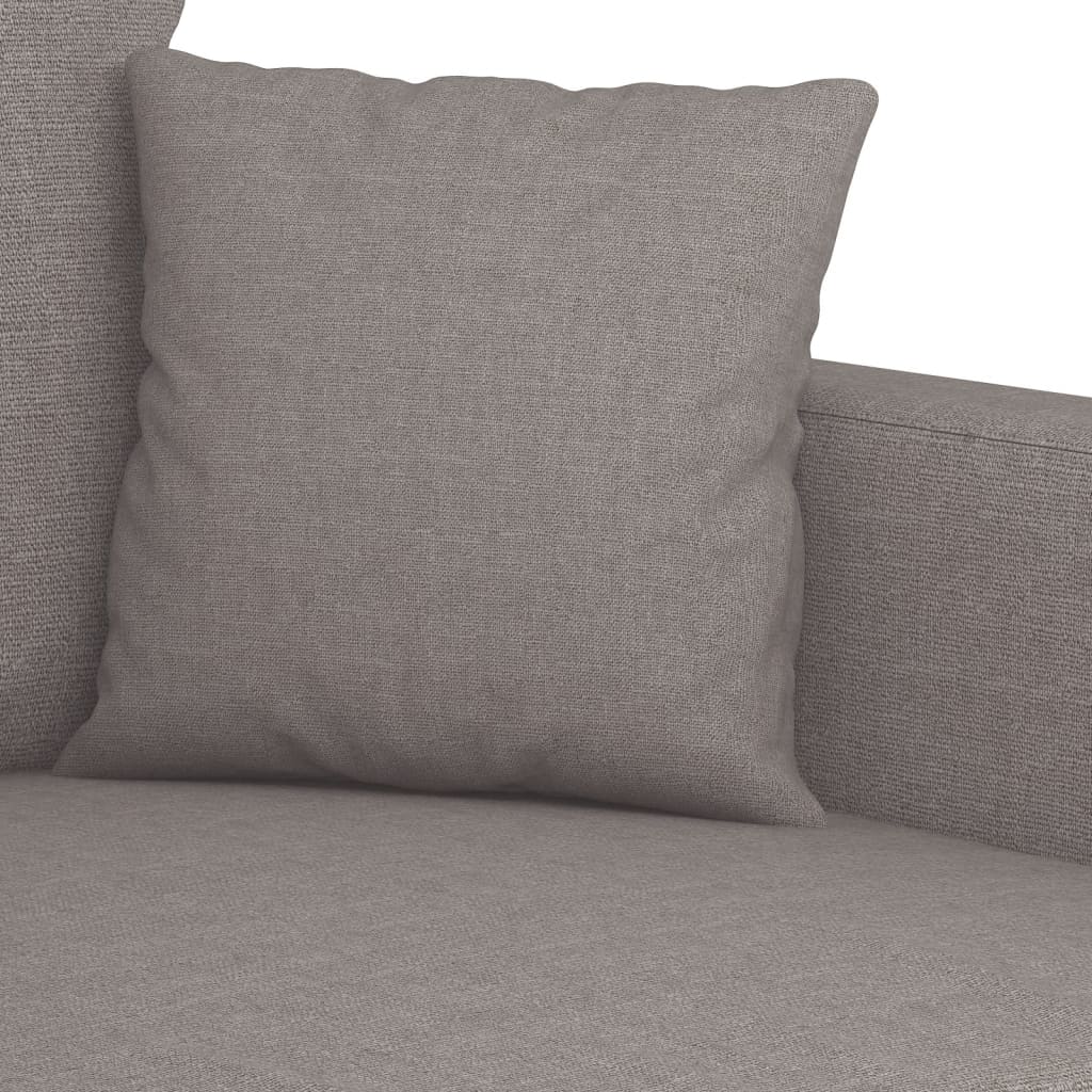 3-dijelni set sofa s jastucima smeđesivi od tkanine