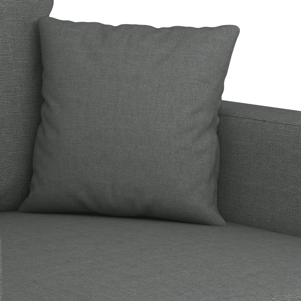 2-dijelni set sofa s jastucima tamnosivi od tkanine