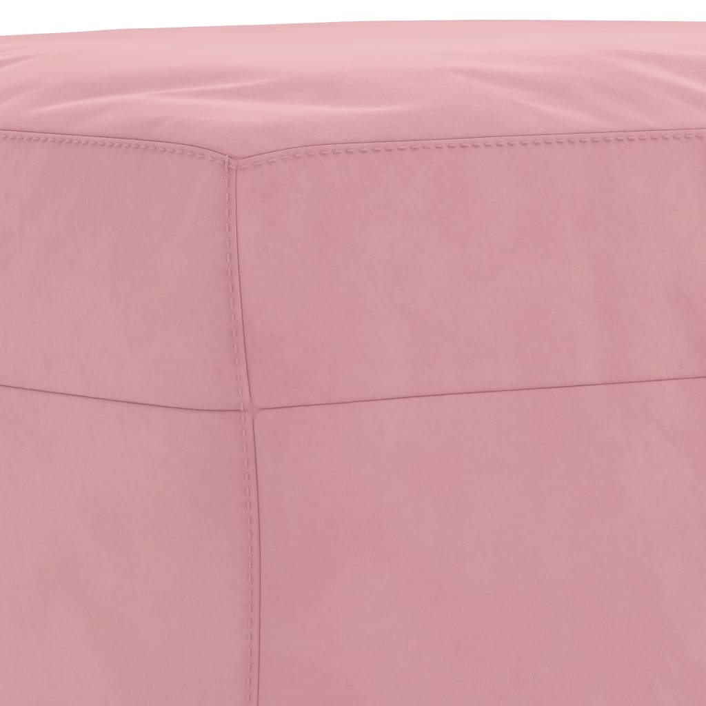 3-dijelni set sofa s jastucima ružičasti baršunasti