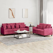 2-dijelni set sofa s jastucima baršunasti