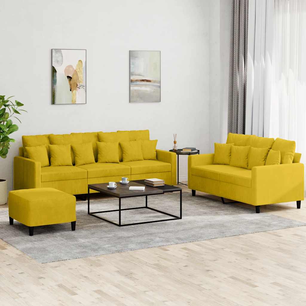 2-dijelni set sofa s jastucima baršunasti