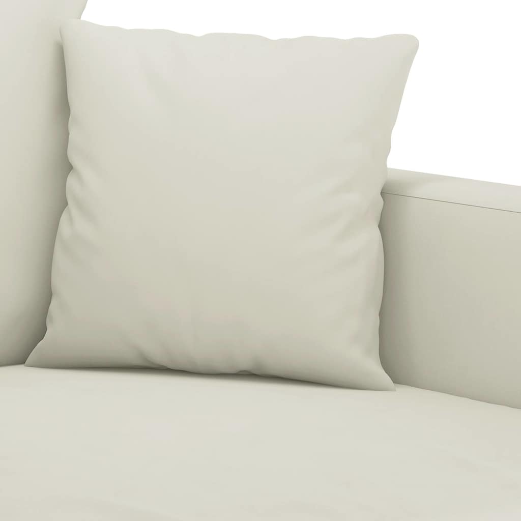 3-dijelni set sofa s jastucima krem baršunasti