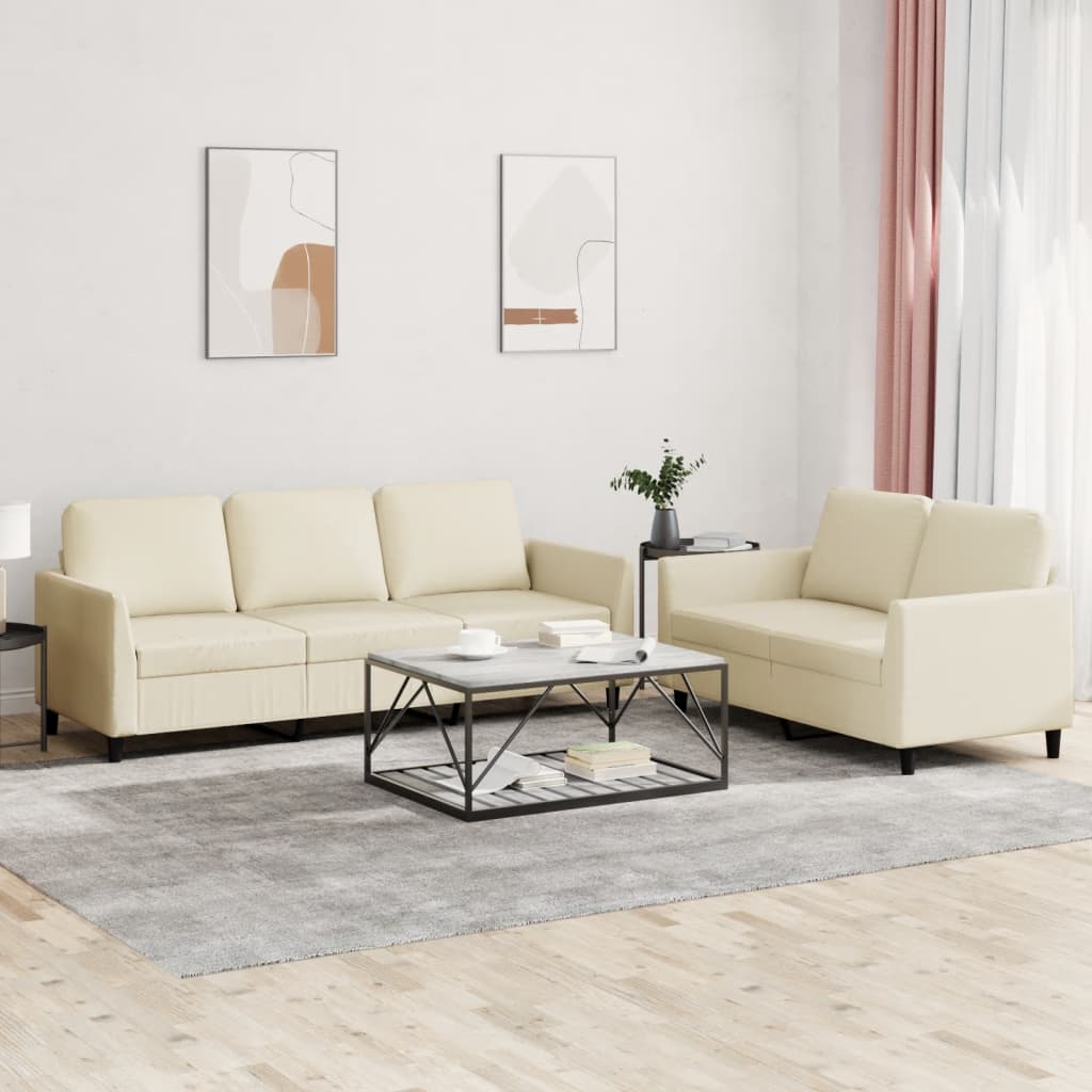 2-dijelni set sofa s jastucima boja vina od umjetne kože