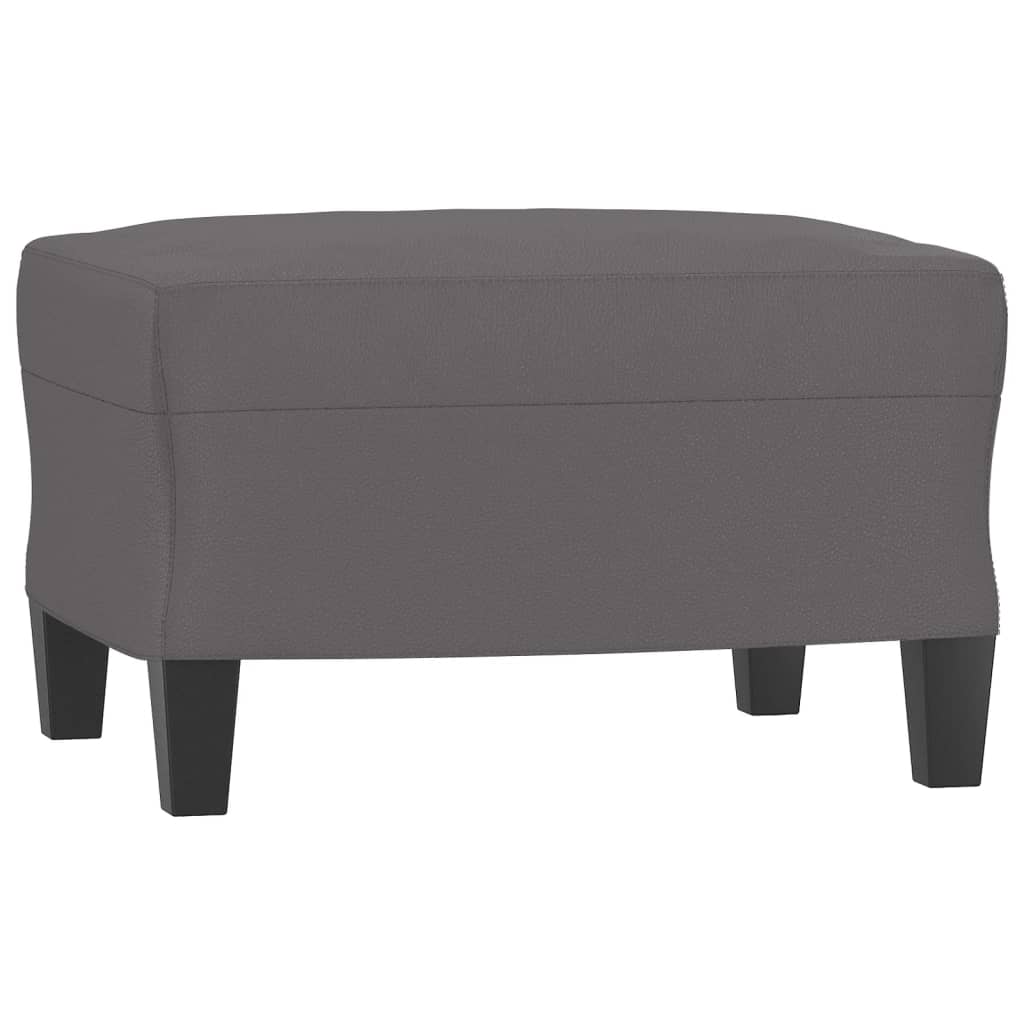 3-dijelni set sofa s jastucima sivi od umjetne kože