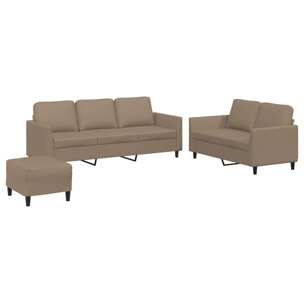 2-dijelni set sofa s jastucima boja vina od umjetne kože