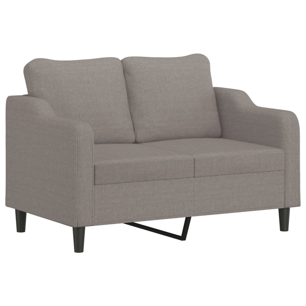 3-dijelni set sofa s jastucima smeđesivi od tkanine