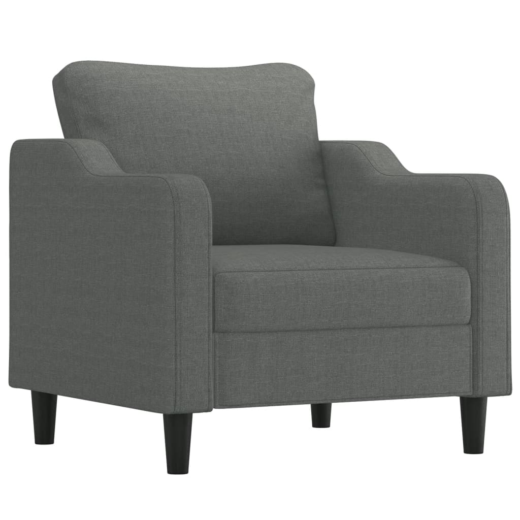 4-dijelni set sofa s jastucima tamnosivi od tkanine
