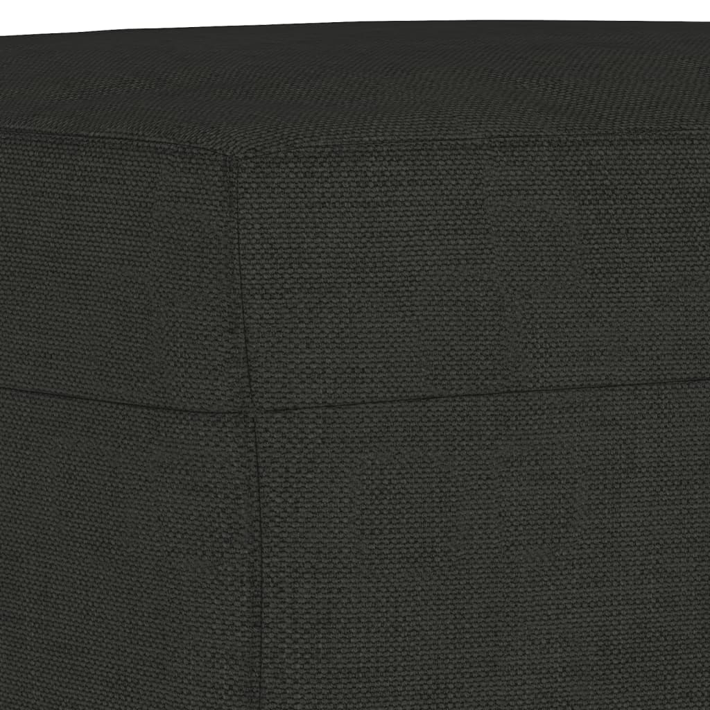 4-dijelni set sofa s jastucima crni od tkanine