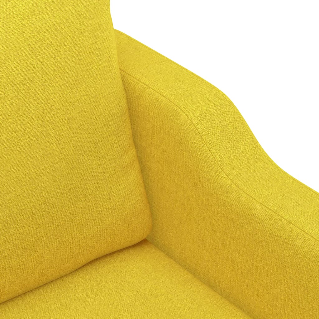 4-dijelni set sofa s jastucima svjetložuti od tkanine