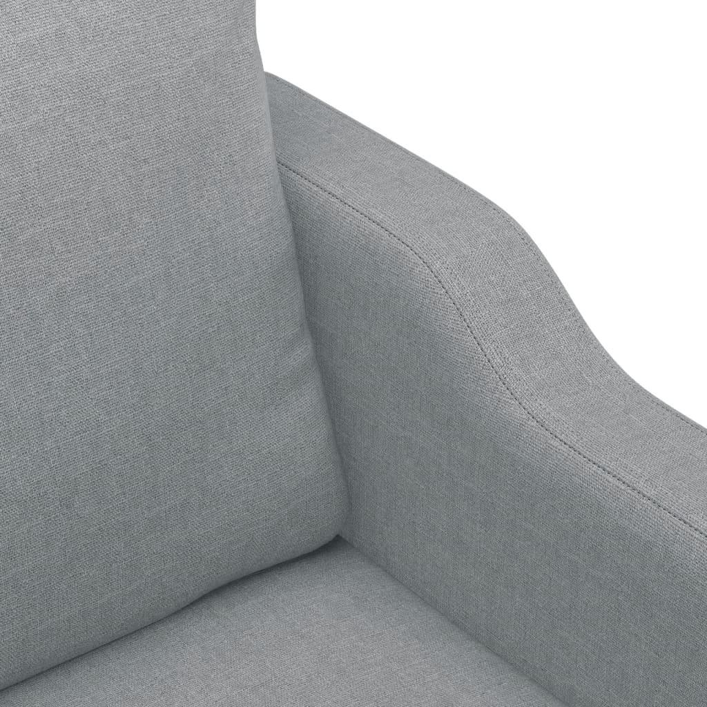 3-dijelni set sofa s jastucima svjetlosivi od tkanine