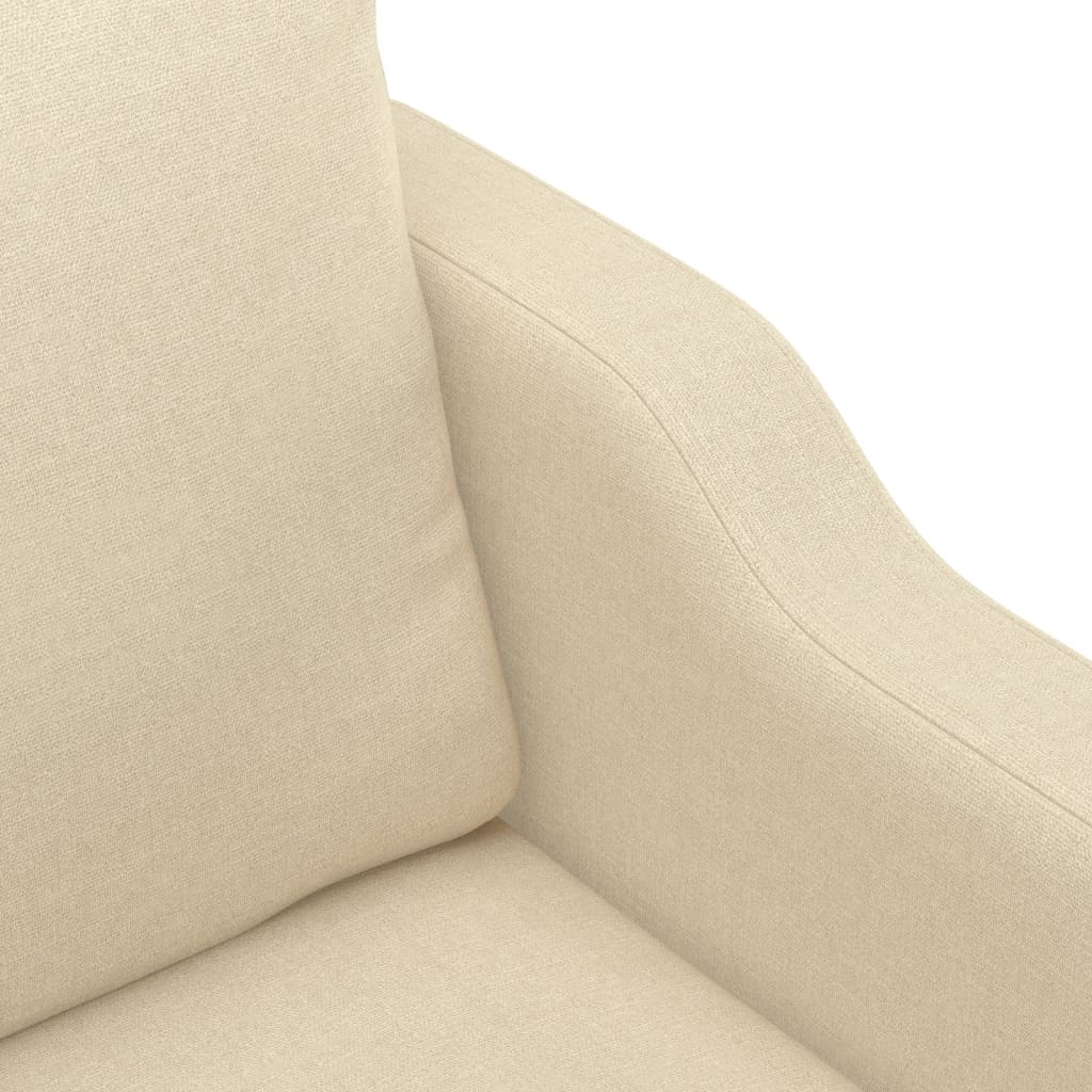 4-dijelni set sofa s jastucima krem od tkanine