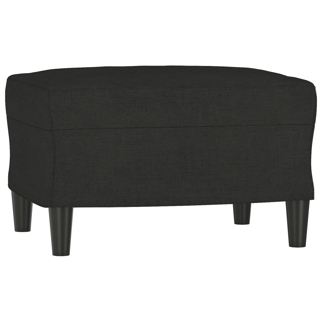 4-dijelni set sofa s jastucima crni od tkanine