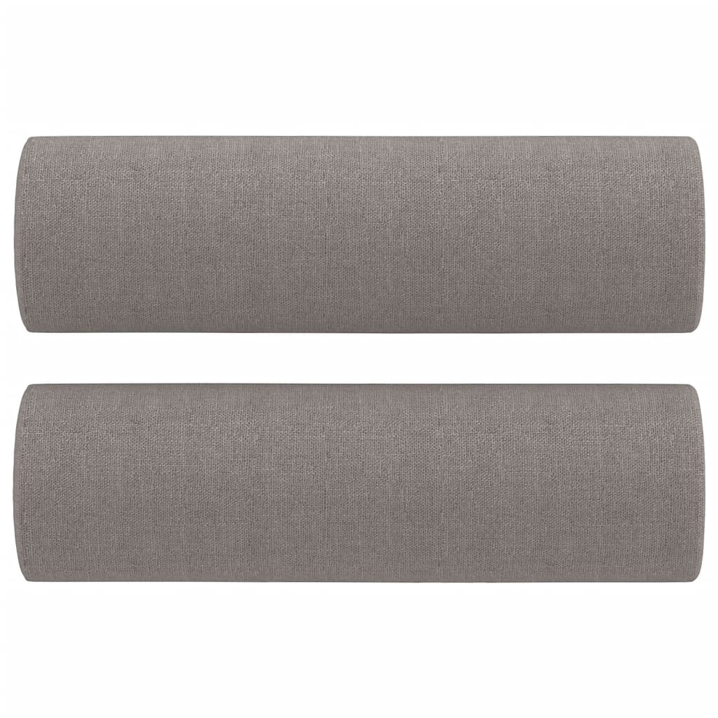 4-dijelni set sofa s jastucima smeđesivi od tkanine