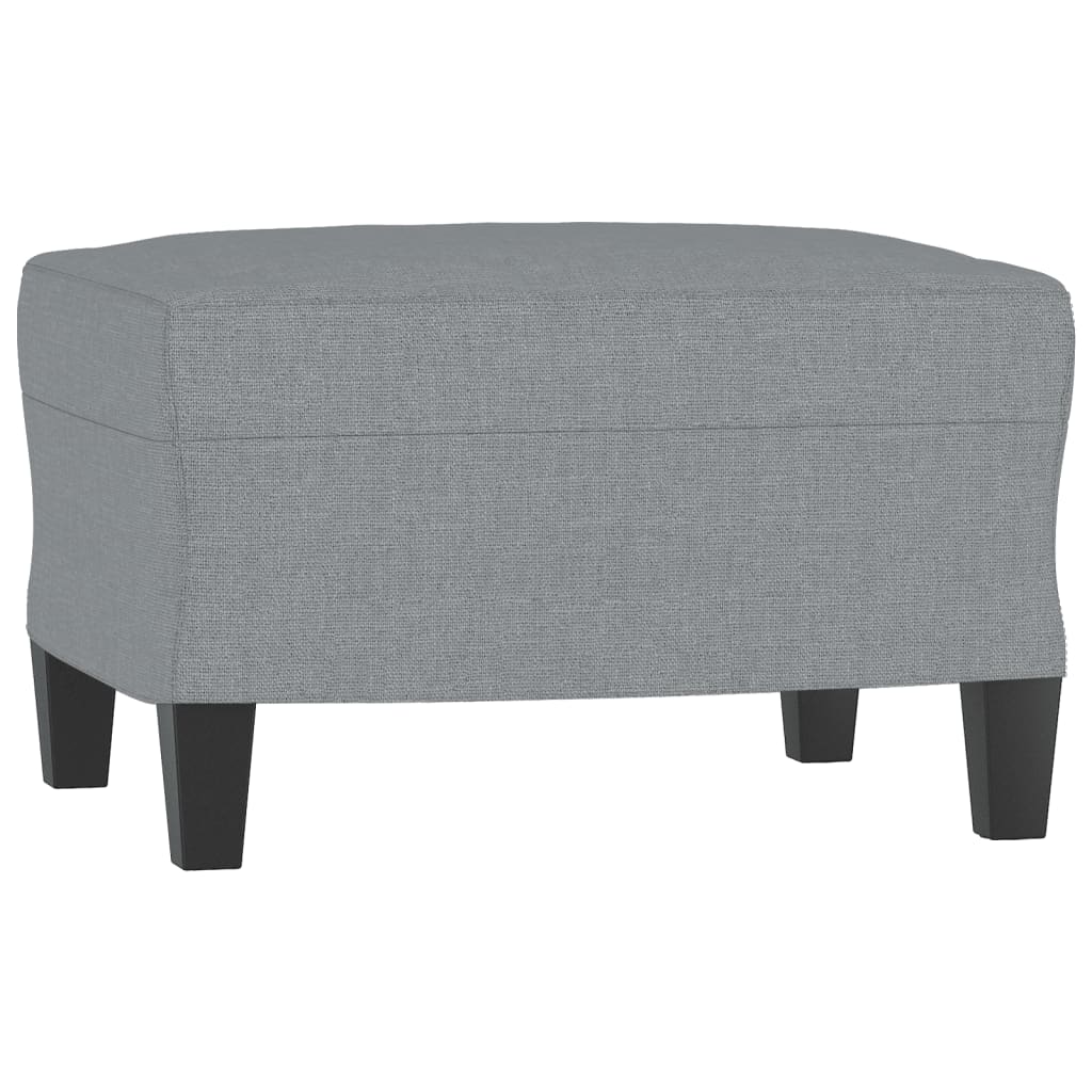 3-dijelni set sofa s jastucima svjetlosivi od tkanine