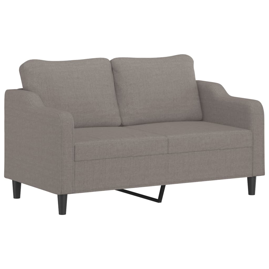 3-dijelni set sofa s jastucima smeđesivi od tkanine