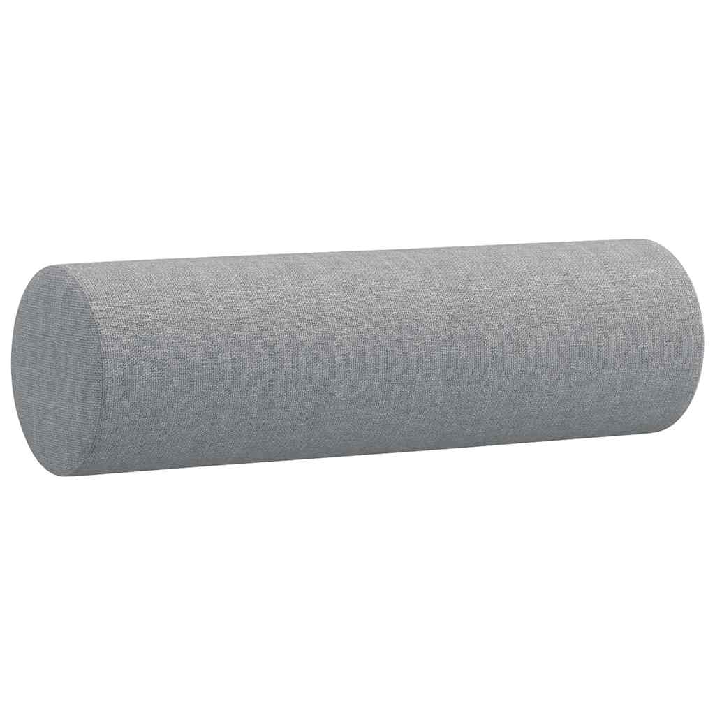2-dijelni set sofa s jastucima svjetlosivi od tkanine