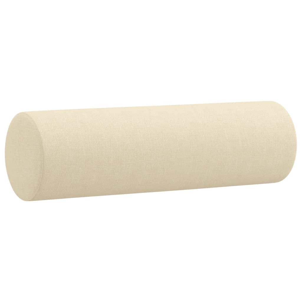 3-dijelni set sofa s jastucima krem od mikrovlakana