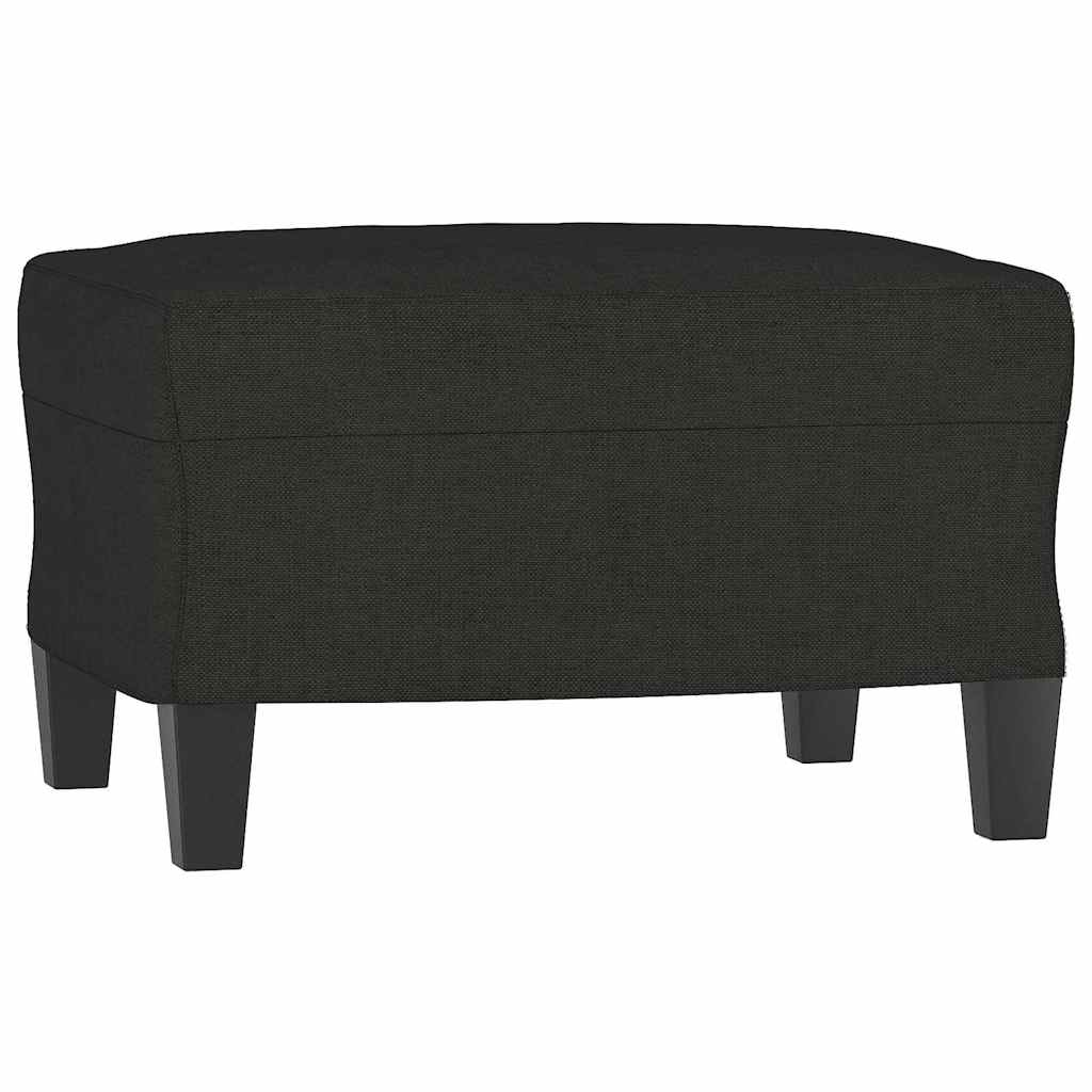 3-dijelni set sofa s jastucima crni od mikrovlakana