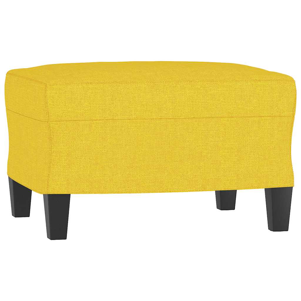 3-dijelni set sofa s jastucima svjetložuti od tkanine