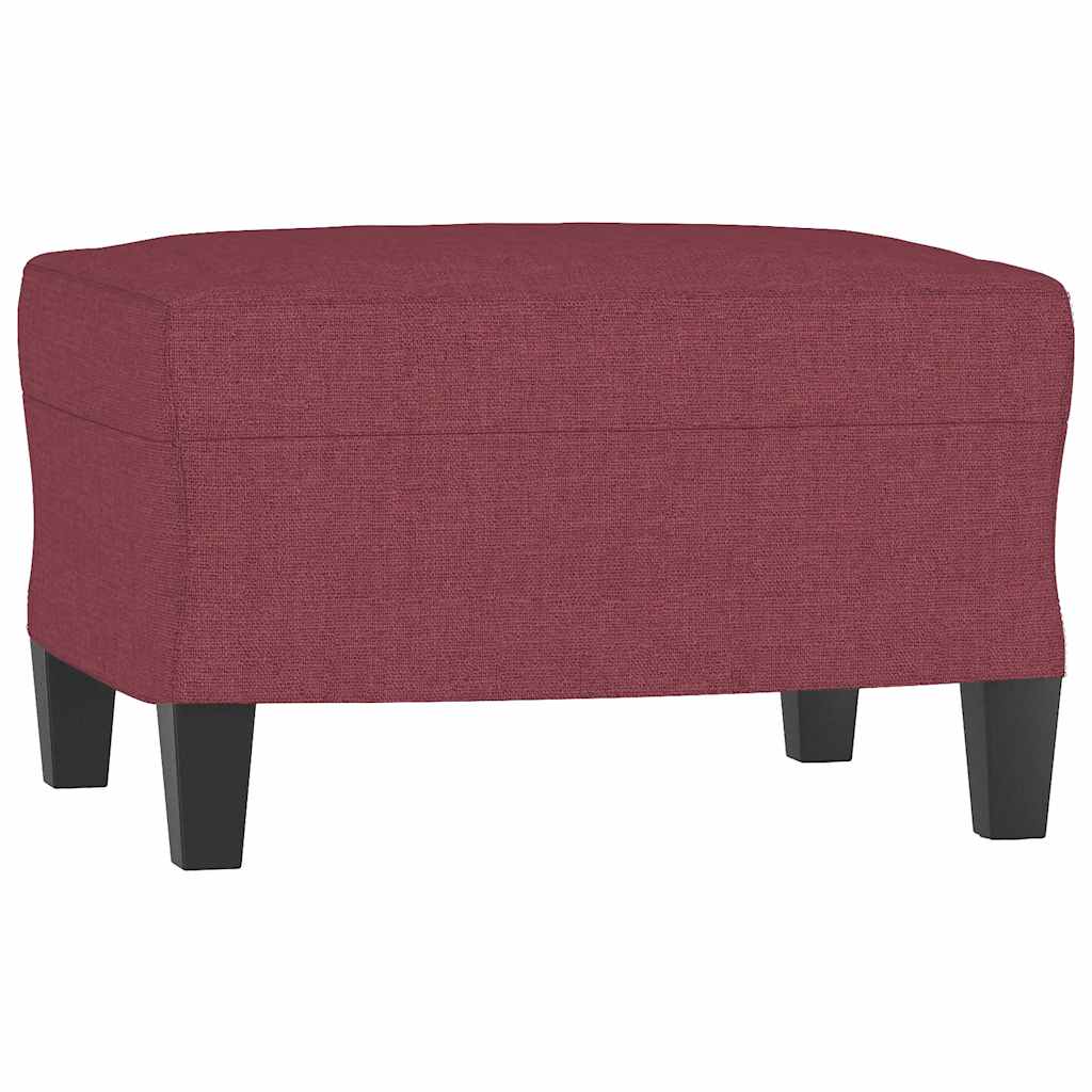 3-dijelni set sofa s jastucima crvena boja vina od tkanine