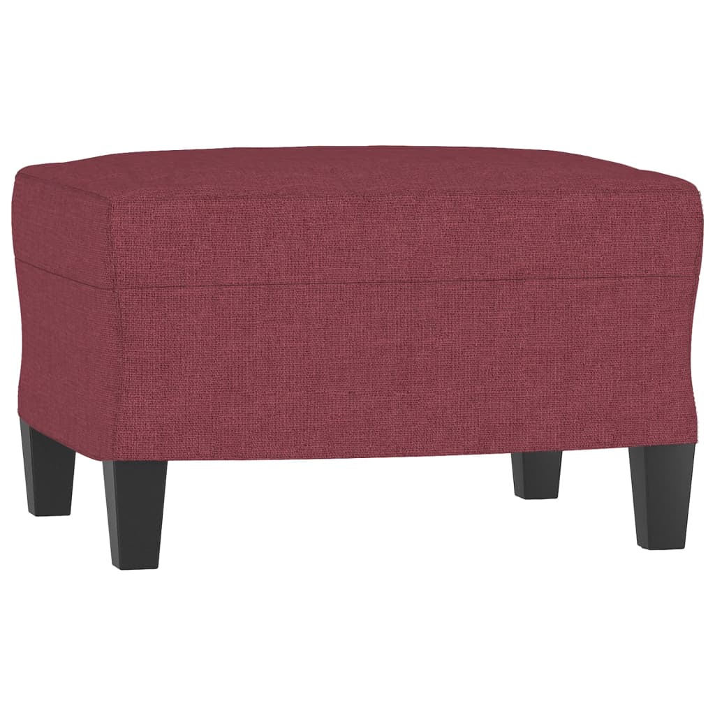 3-dijelni set sofa s jastucima crvena boja vina od tkanine