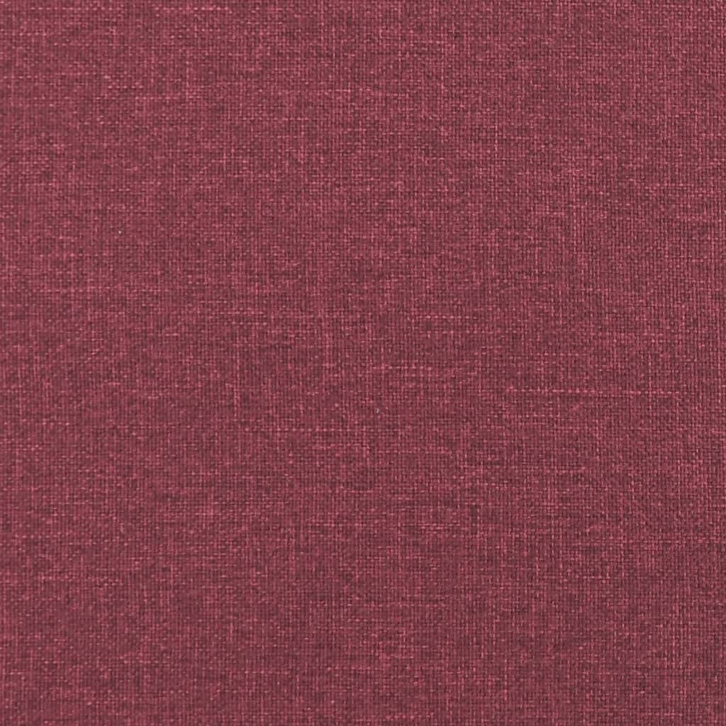 3-dijelni set sofa s jastucima crvena boja vina od tkanine
