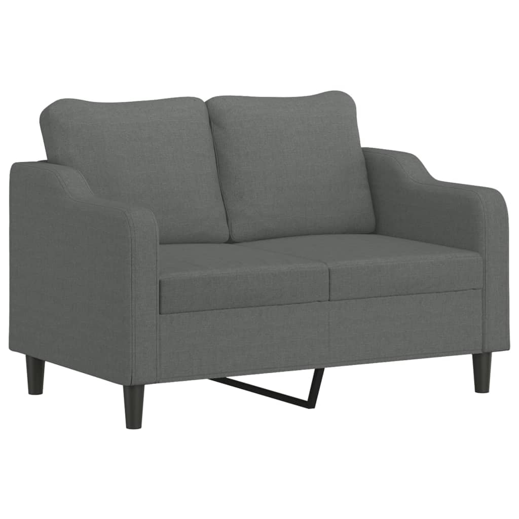 2-dijelni set sofa s jastucima tamnosivi od tkanine