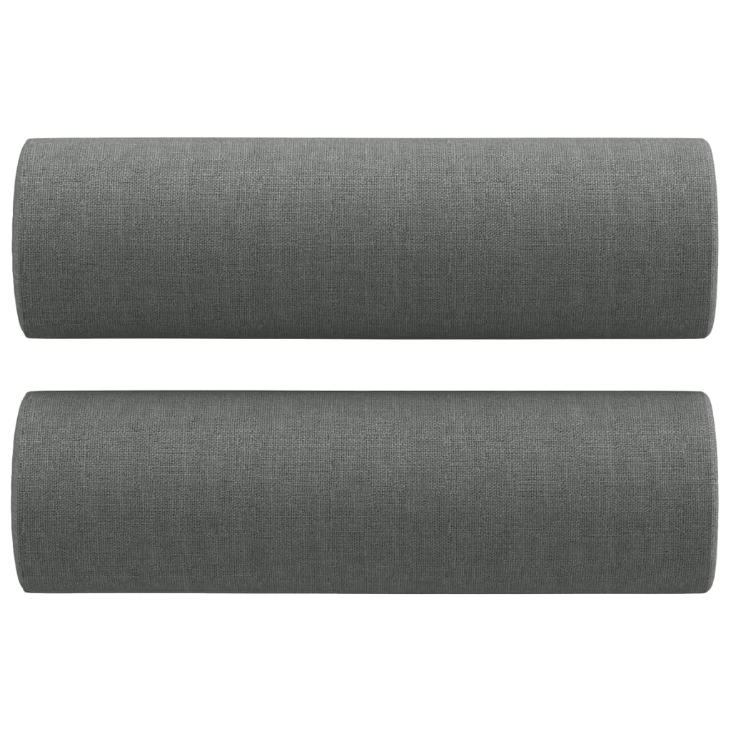 2-dijelni set sofa s jastucima tamnosivi od tkanine