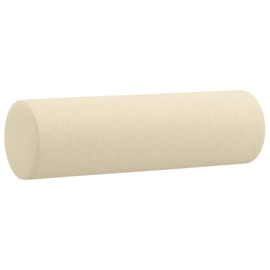 2-dijelni set sofa s jastucima krem od tkanine