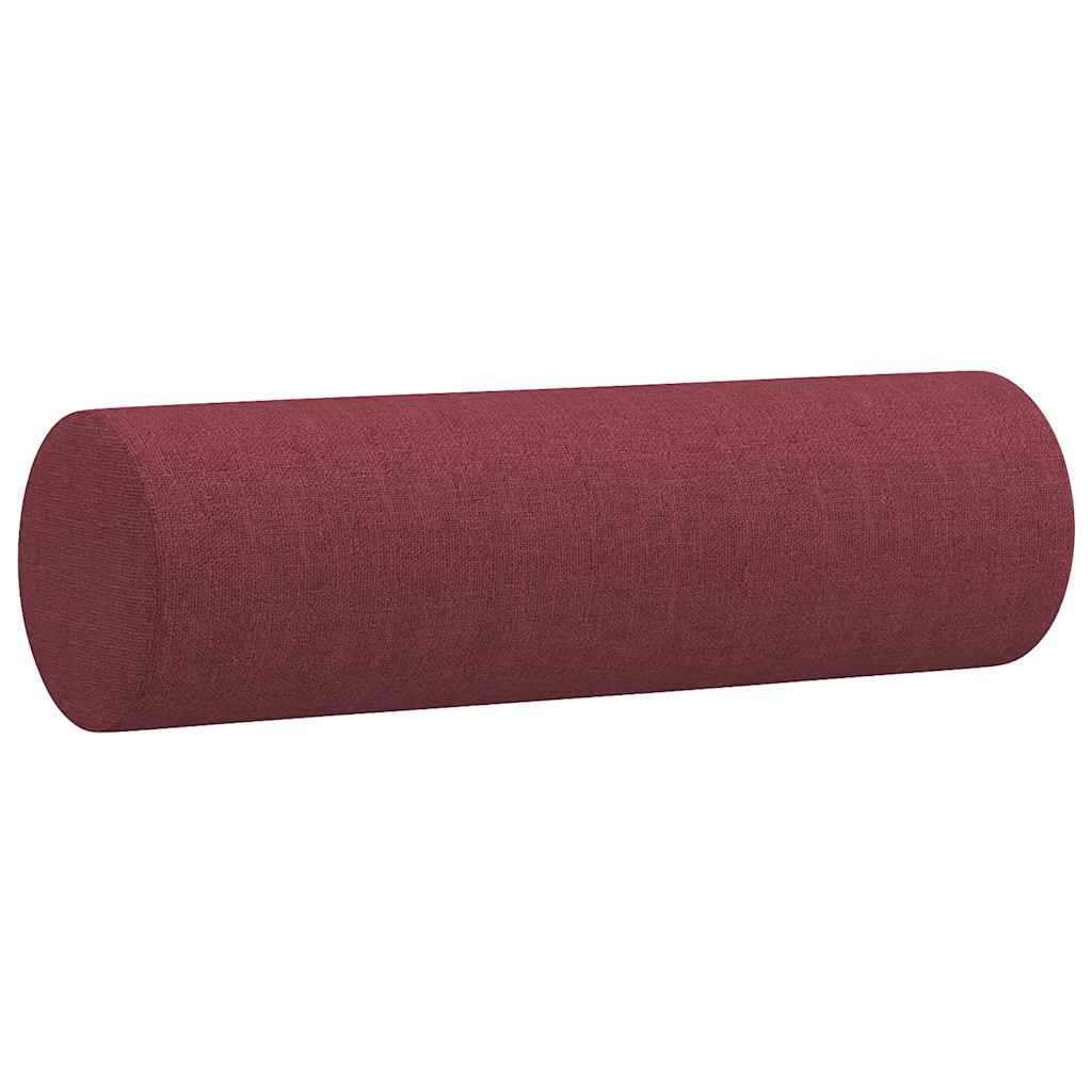 2-dijelni set sofa s jastucima crvena boja vina od tkanine