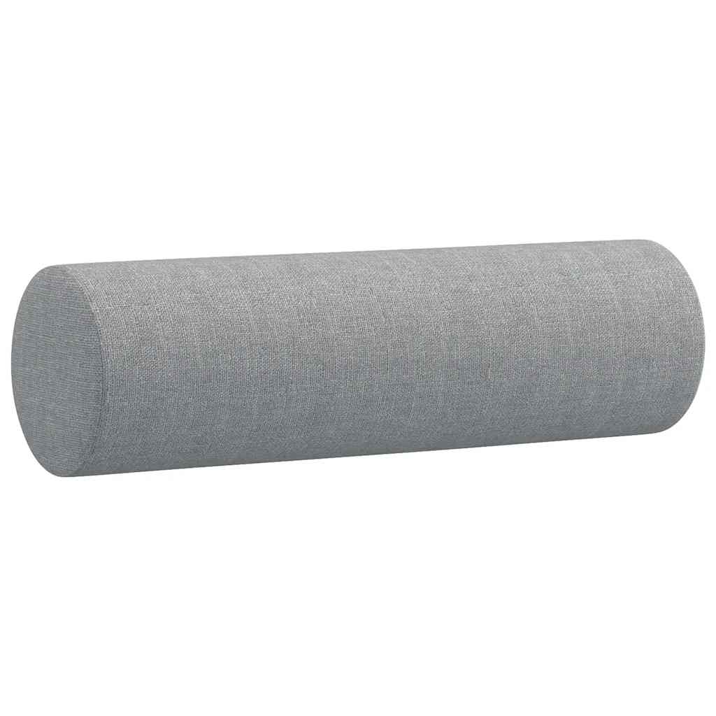 3-dijelni set sofa s jastucima svjetlosivi od tkanine