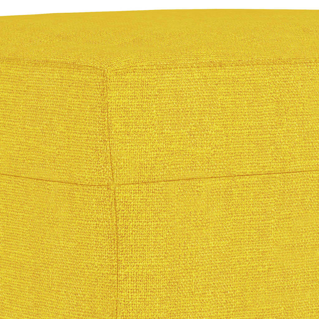 3-dijelni set sofa s jastucima svjetložuti od tkanine