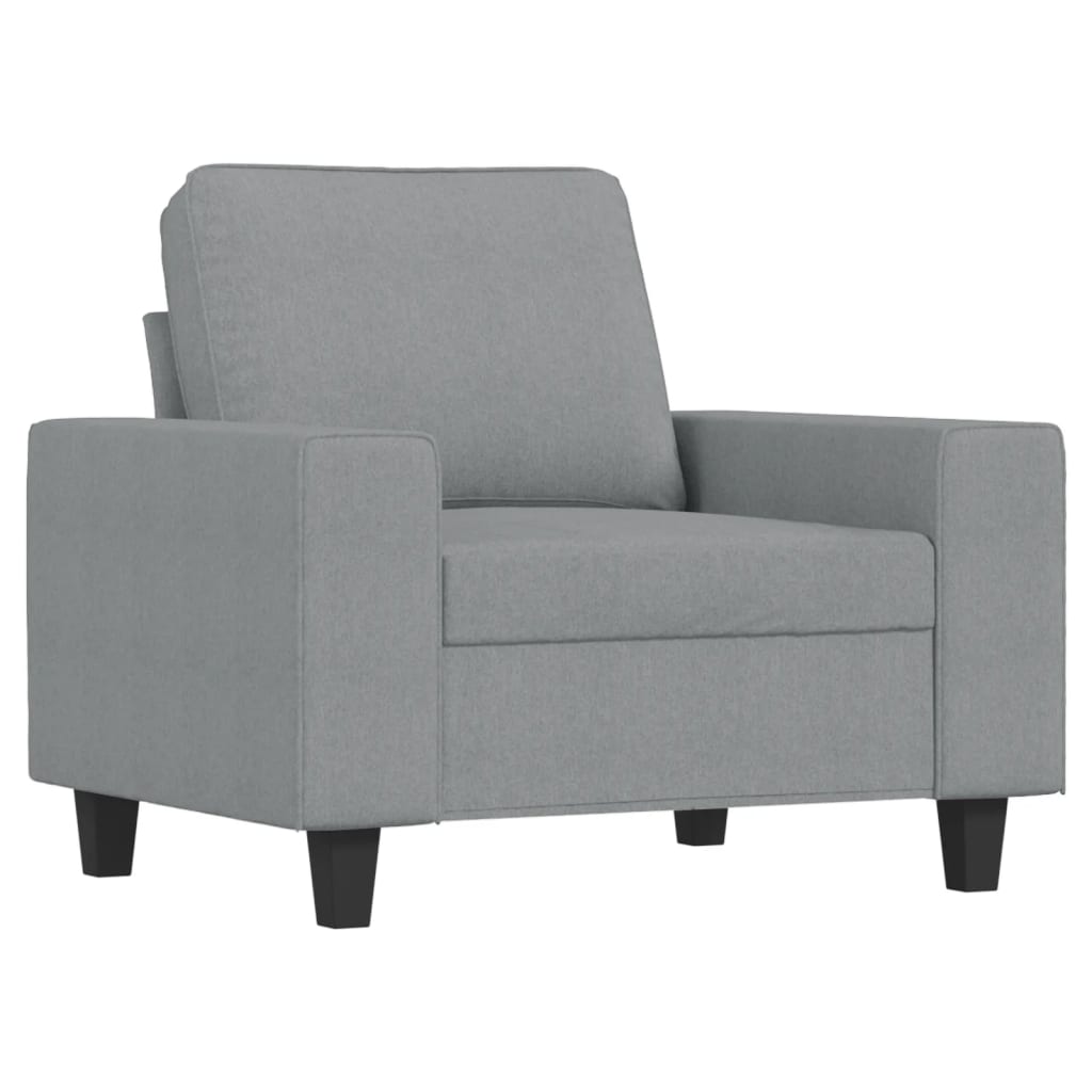 3-dijelni set sofa svjetlosivi od tkanine