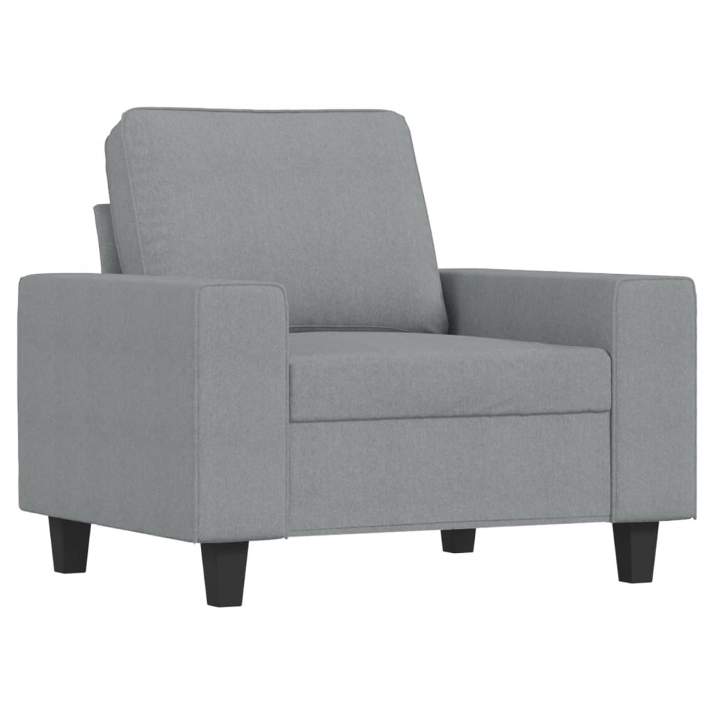 4-dijelni set sofa svjetlosivi od tkanine