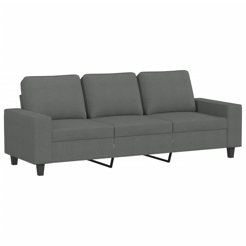 4-dijelni set sofa tamnosivi od tkanine