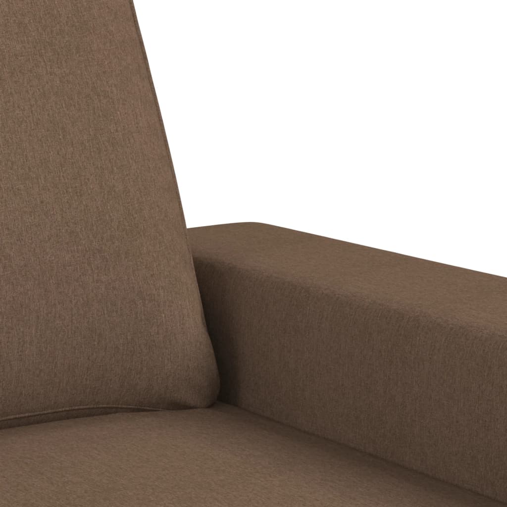 2-dijelni set sofa smeđi od tkanine