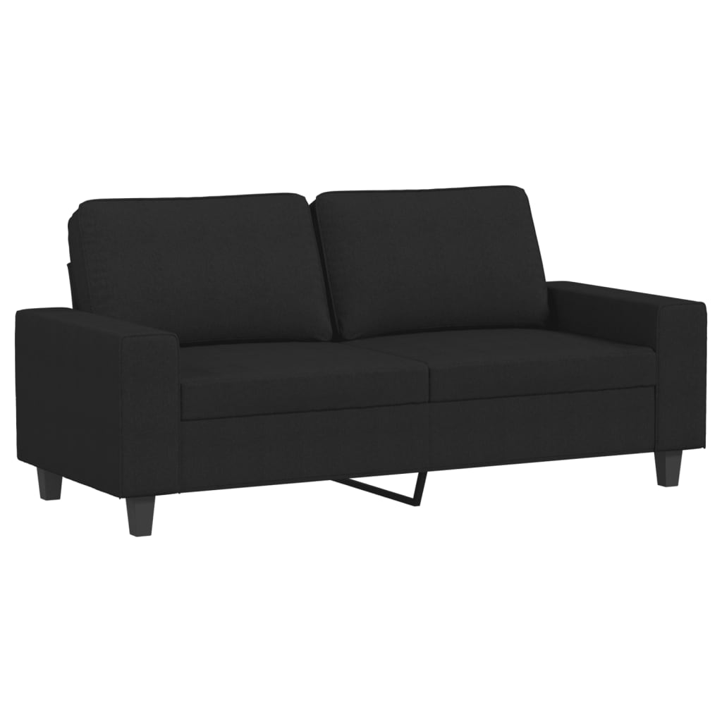 2-dijelni set sofa crni od tkanine
