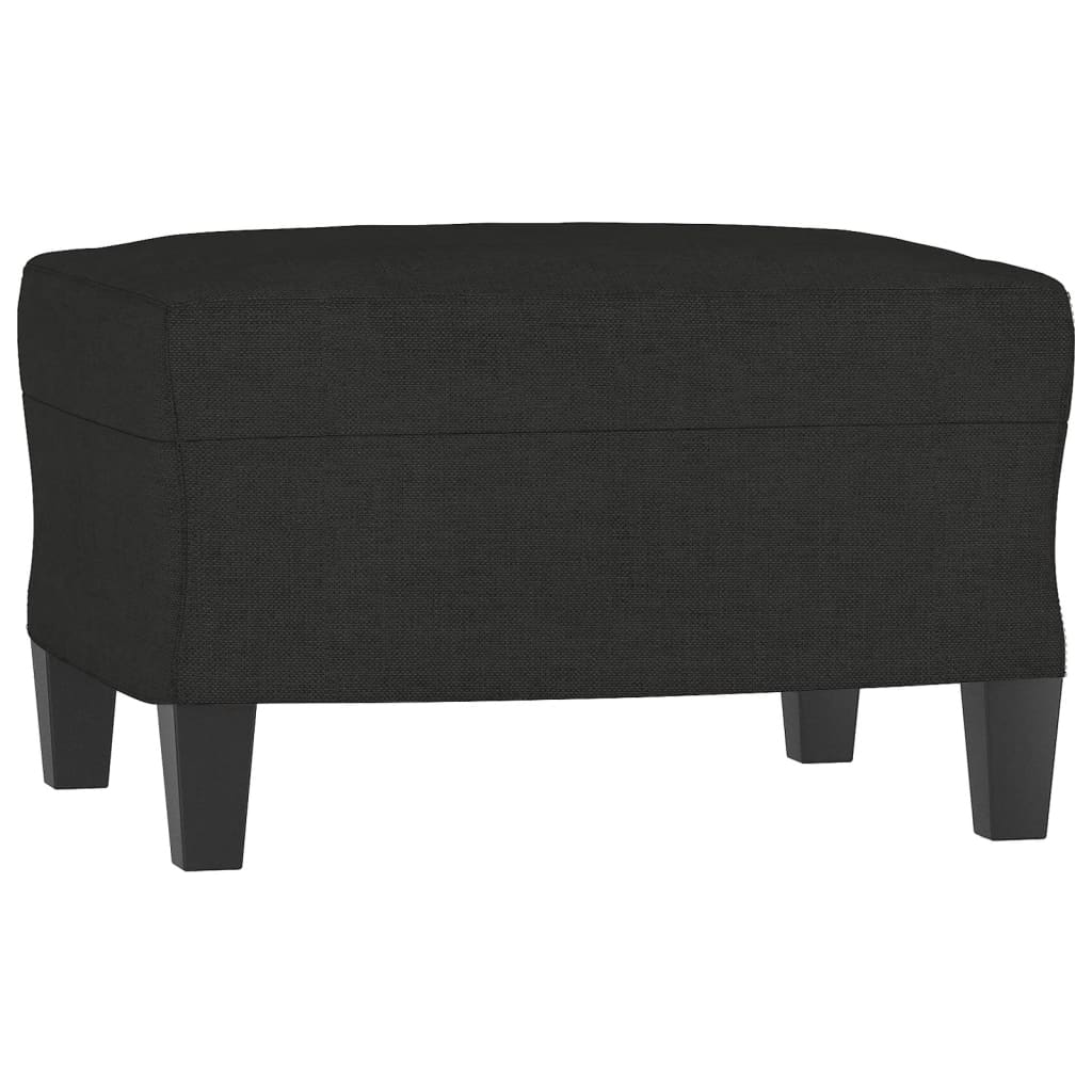 3-dijelni set sofa crni od tkanine