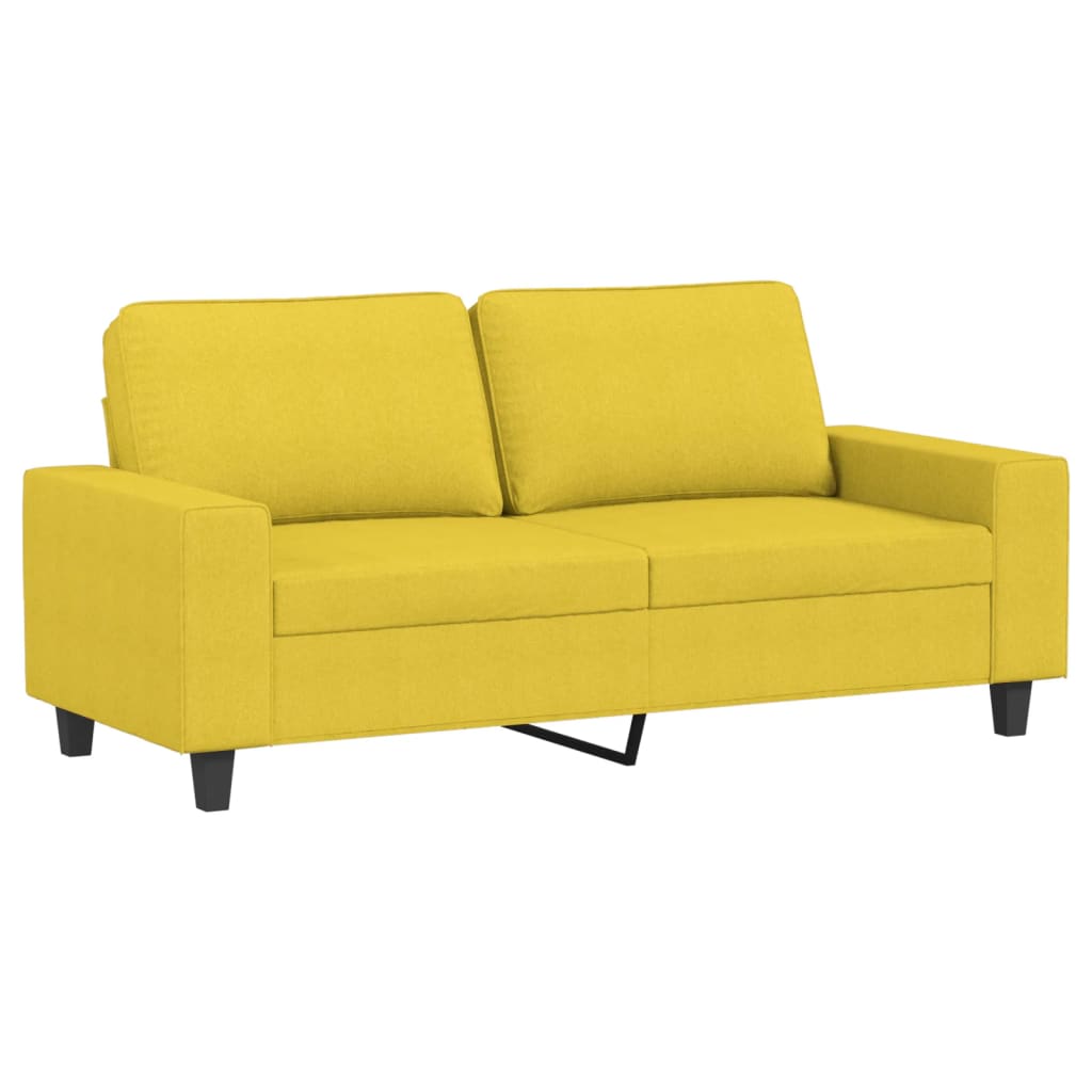 3-dijelni set sofa svjetložuti od tkanine