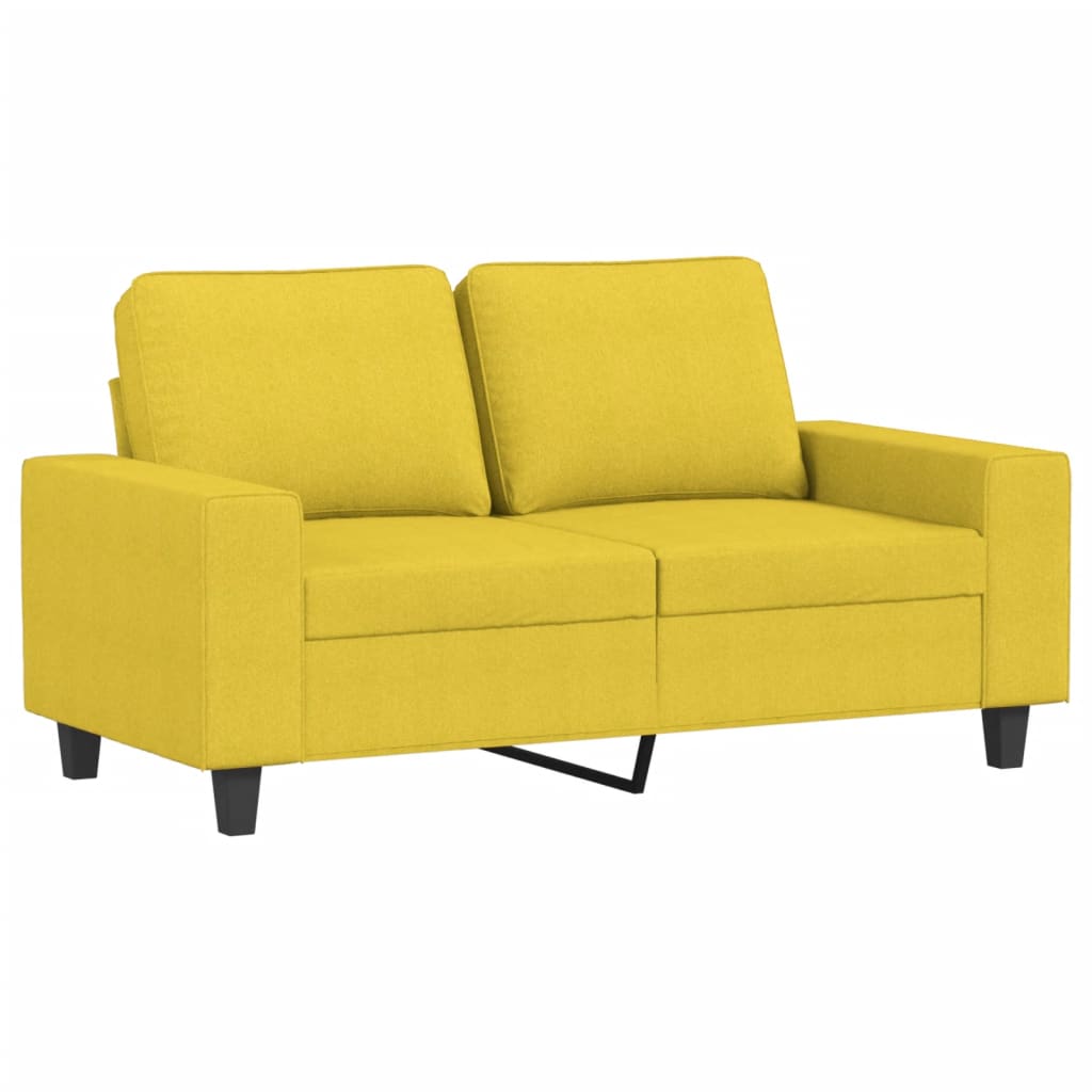 3-dijelni set sofa svjetložuti od tkanine