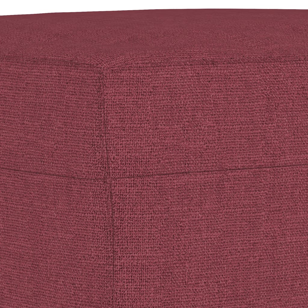 3-dijelni set sofa crvena boja vina od tkanine