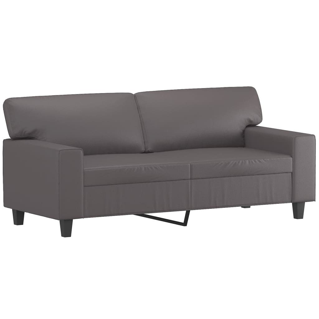 2-dijelni set sofa sivi od umjetne kože