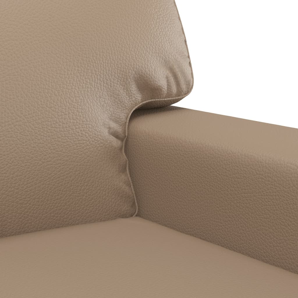 2-dijelni set sofa boja cappuccina od umjetne kože